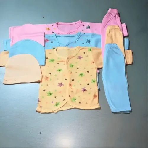 New Born Baby Summer Cotton Three-Piece Set