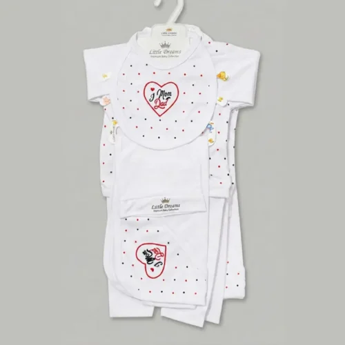 5-PCs Baby Cotton Starter Set – Hanger Packing