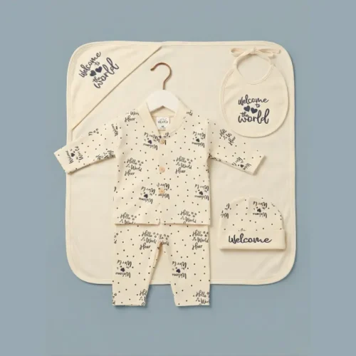 5-PCs Baby Cotton Starter Set – Hanger Packing