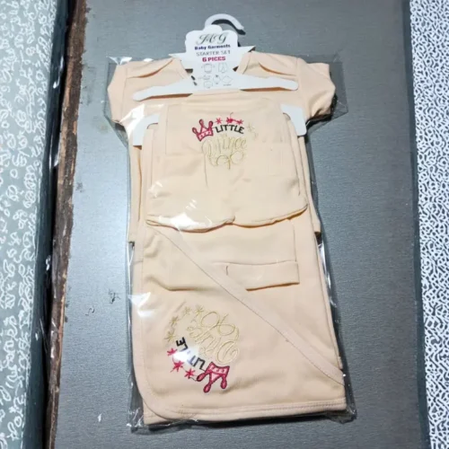 6Pcs New Born Baby Starter Suit Set - Summer Season